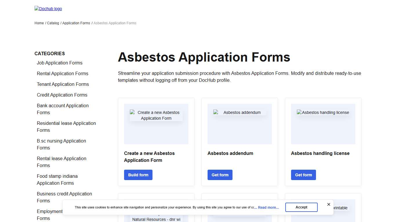 Asbestos Application Forms | DocHub