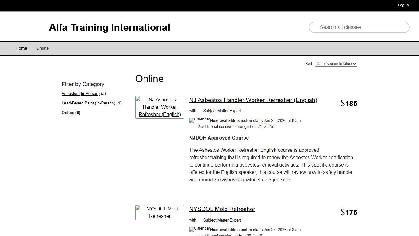 Online | Alfa Training International